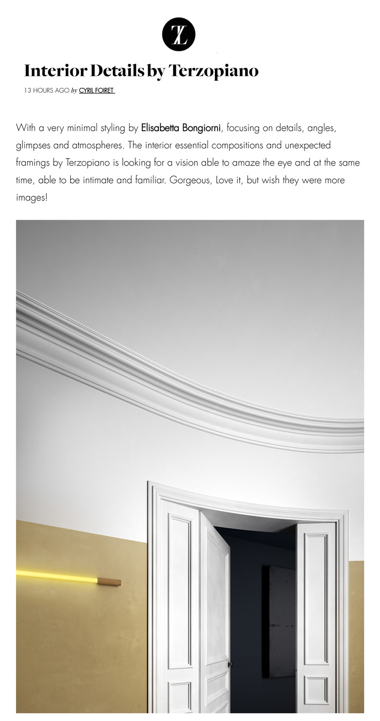 Trendland about #TERZOPIANO 's project interior details