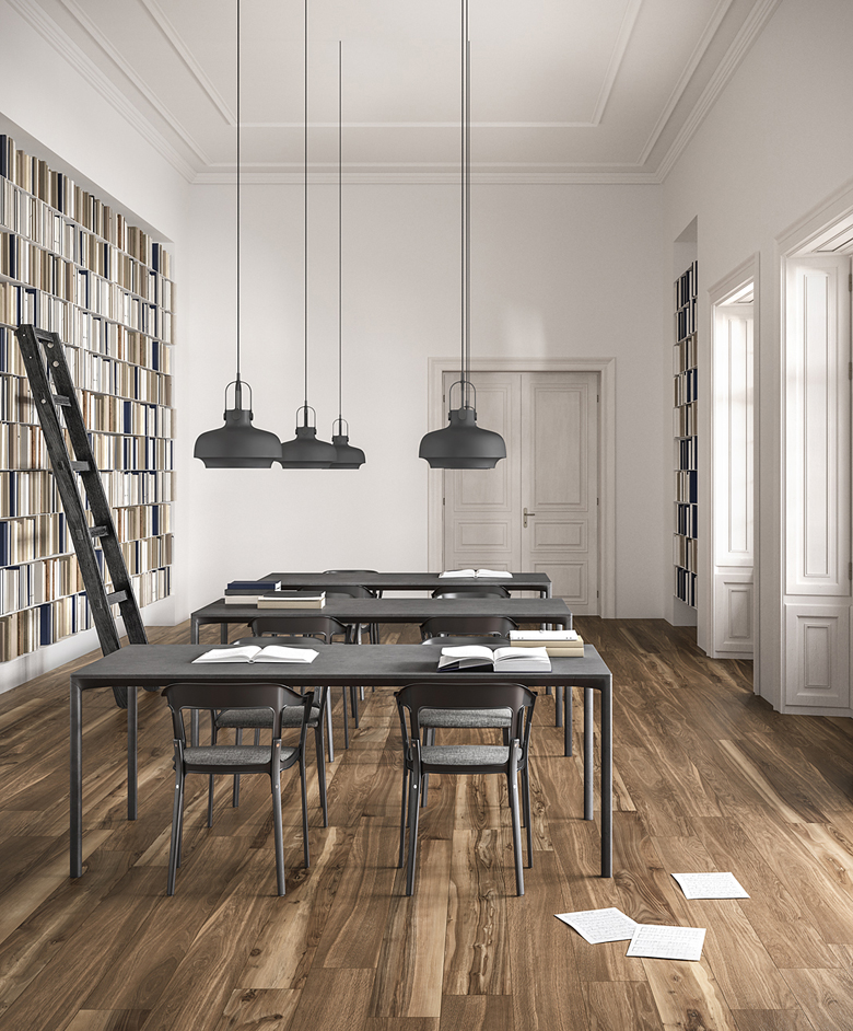 #TERZOPIANO IMAGE FOR #CERAMICHEPIEMME || FLEUR DE BOIS - CERSAIE 2017 || #BIBLIOTECA