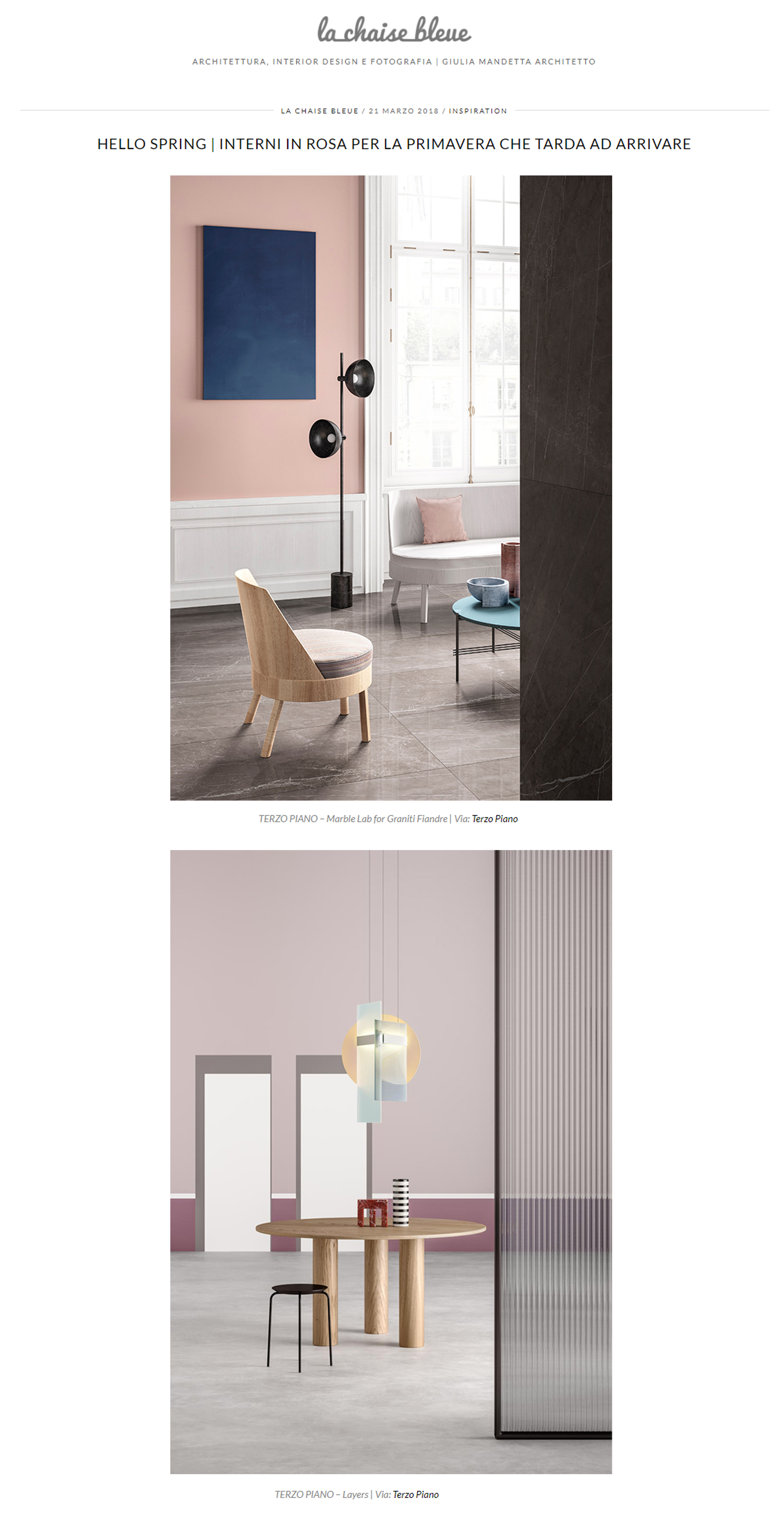 Pink design room selection - TERZO PIANO Images