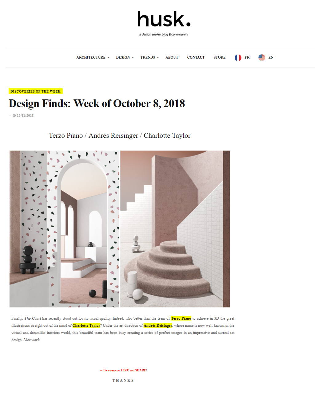 Husk Design Blog - "The Coast"| Terzo Piano in collaboration with Andres Reisinger and Charlotte Taylor