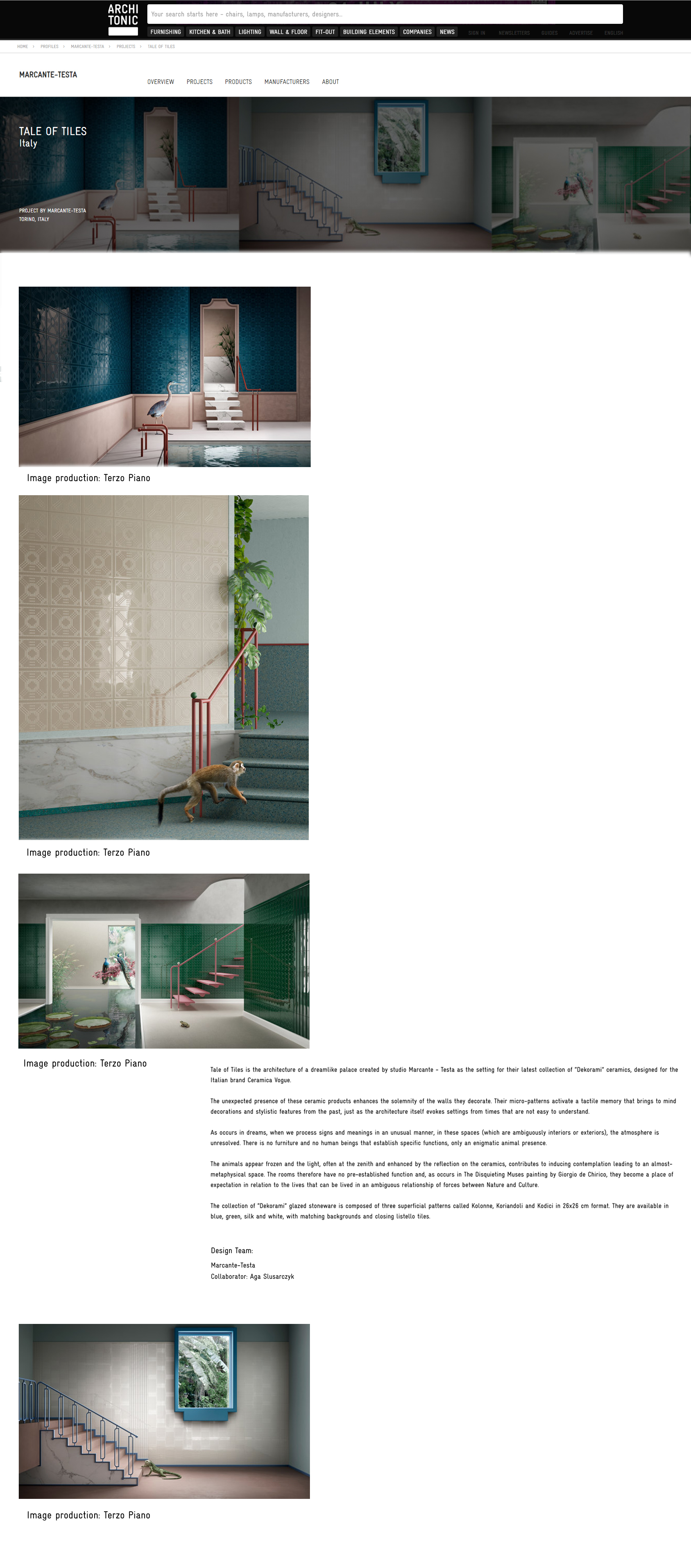 Architoni - DEKORAMI - AD Marcante Testa // Images TERZO PIANO