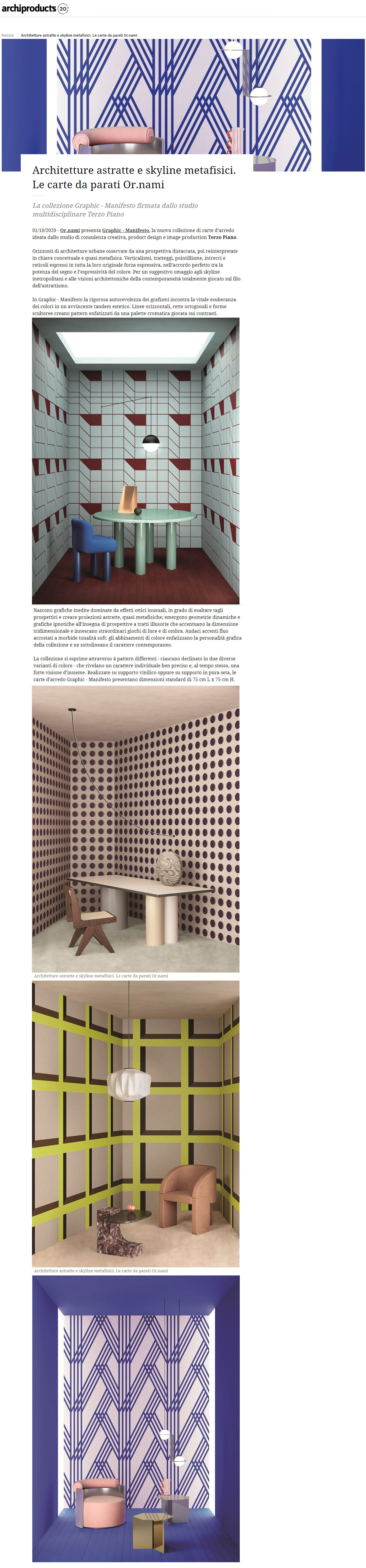 Graphic Manifesto featured on Archiproducts