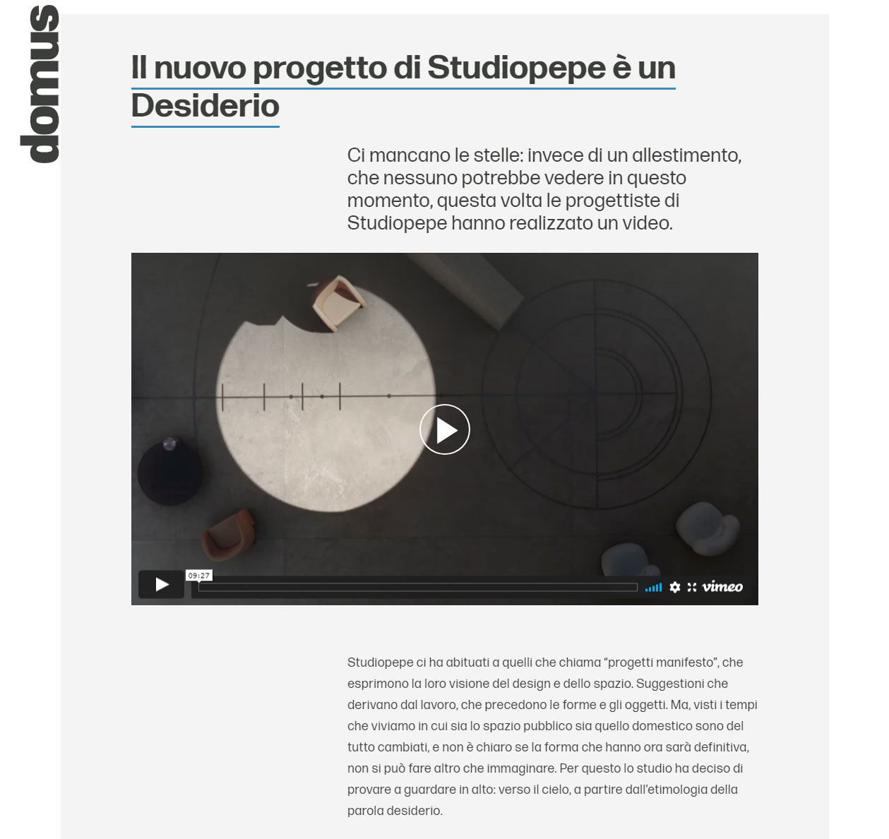 De-siderio Studiopepe project/ TerzoPiano 3dArt