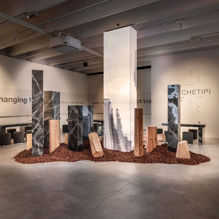 Archetipi design exhibition by Terzo Piano for Fiandre / Iris Group @ Cersaie 2021